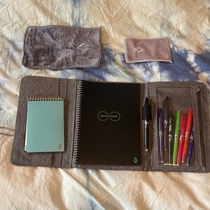 Rocketbook Smart Reusable Notebook Set with case, pens & beacons